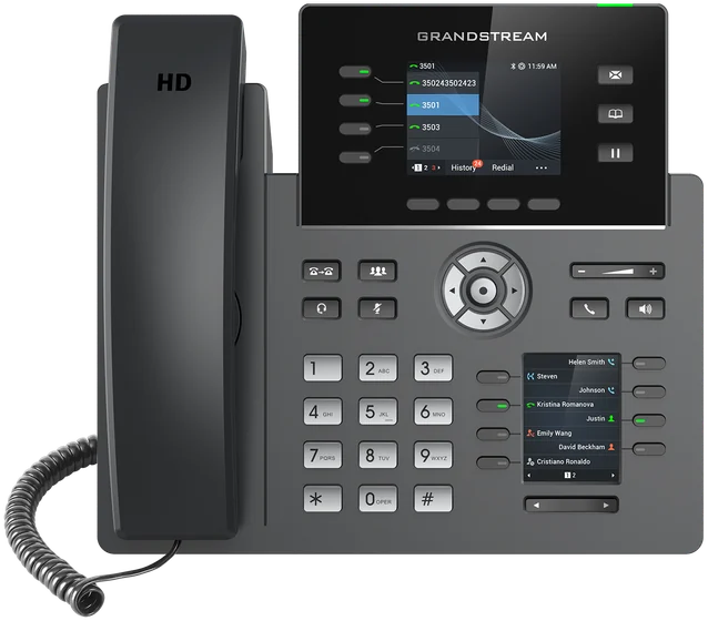Grandstream GRP2614 desk phone, front view