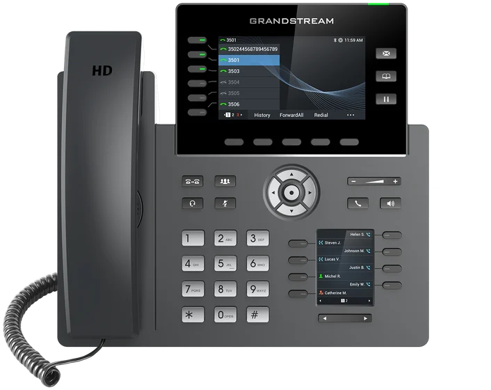Grandstream GRP2616 desk phone, front view